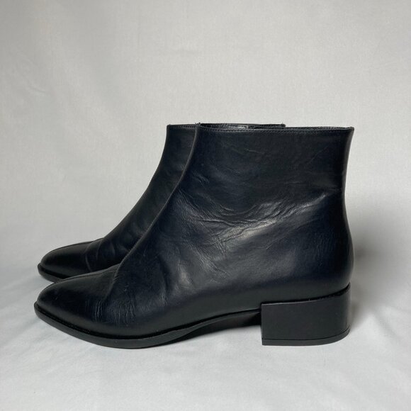 Sylven New York Cassidy Black Calf Leather Nappa Boots - Picture 5 of 12